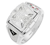 0.925 Argento Sterling Oro Personalizzabile Massonico Scozzese Rite Massiccio