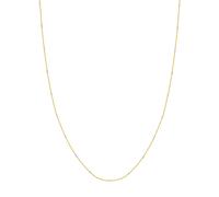 0.95mm Bicolore Perlina Con Saturno Catenina Vero 14K Vero Giallo Oro Bianco