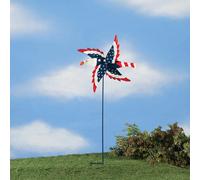 0.9m Alto Metallo e Legno 4th Di Luglio Patriotic Aquila Con Giardino Segnavento