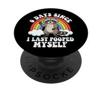 0 Days Since I Last Pooped Myself Raccoon PopSockets PopGrip Adesivo