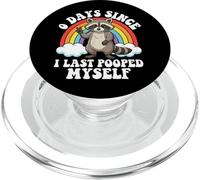 0 Days Since I Last Pooped Myself Raccoon PopSockets PopGrip per MagSafe