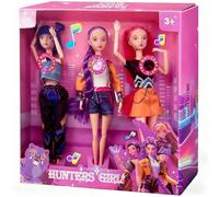 - 0 emon unters Figurine Set da 3 Pezzi,Bambole K-Pop Demon,Figura di Rumi/Mira/Zoey da 30 cm con Abiti e Accessori,Braccia e Gambe Mobili,per Collezionare e Regalare ai Fan (musicale)