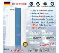 0% IVA 51.2V 200A Batteria LiFePO4 10.24Kwh Montaggio a parete BMS Per Solare