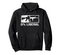 0% Liberale - 2 ° emendamento AR15 Fucile Repubblicano Funny Gun Felpa con Cappuccio