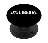 0% Liberale Zero Percentuale Liberale Anti Liberale 0% Liberale PopSockets PopGrip Adesivo