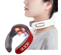 0℃ Outdoor Massaggiatore Cervicale Portatile Intelligente per Alleviare Il Dolore, può Alleviare Il Dolore al Collo e alla Schiena Nell'ufficio Dell'auto EA Casa, Arresto Portatile e Automatico,Rosso