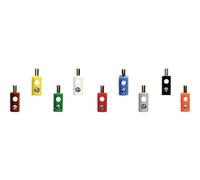 0 Spina 2,6 mm per modellismo ferroviario 1 pz. Blu, Giallo, Grigio, Verde, Mar