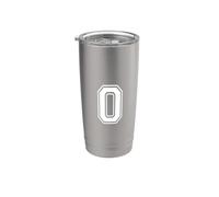 0 Zero Numero di Squadra Sport Grafica Corrispondenza Varsity Bicchiere termico in acciaio inox doppia parete