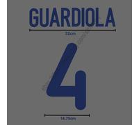 00/01 Barcelona Away Name Set - Guardiola #4 Heat Transfer Patch stile retrò