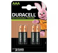 0000023459 Duracell BATTERIE RICARICABILI MINISTILO AAA 750MAH CONF. 4PZ