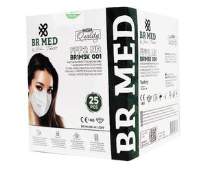 0000052312 Brmed MASCHERINA PROTETTIVA FFP2 5 STRATI TAGLIA S - 25 PEZZI (APSMAB