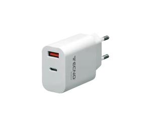 0000056579 Tecno CARICATORE USB TC-883 20W USB+TYPE-C QC3.0+PD