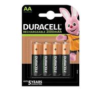 0000058708 Duracell BATTERIE RICARICABILI STILO AA 2500MAH CONF. 4PZ