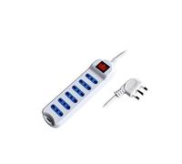 0000060319 Propart MULTIPRESA 6 POSTI BIPASSO SPINA 16A + INTERR. (PEM2716-W)