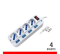 Propart Multipresa 4pos Bipasso/schuko Spina16a +interr. Multipli B_0013_PEM2030