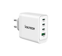 0000064003 Vultech CARICABATTERIE CARICATORE DA RETE 3 TYPE-C + 1 USB GAN 100W (