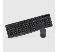 0000067462 Techmade KIT TASTIERA + MOUSE NERA (TM-KM002) CON CAVO USB