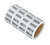 0001-2000 Consecutive Number Stickers PVC Small Self Adhesive Labels for Storage Cabinet Keys Jar Office Home Per Classificazione