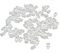 000116018 Kit 100 Bottoni Fissaggio Targa, Bianco