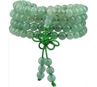 001,Braccialetto con 108 Perline Avvolte, Adatto per Uomini E Donne, Collana di Perle E Pietre Preziose, Collana di Pietre per La Meditazione Buddista Tibetana