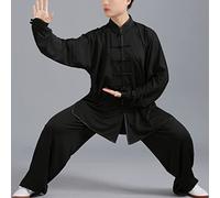 003,S,Tai Chi Uniforme Uomini E Donne Arti Marziali Wing Chun Shaolin Kung Fu Abbigliamento da Allenamento Unisex Latte Seta Maniche Lunghe Abbigliamento Meditazione Zen