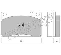 006.0 TRUSTING Kit pastiglie freno, Freno a disco per VOLVO