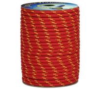 006006589 Treccia corit rossa, 8 mm - 30 mt, Corda intrecciata multiuso resistente ai raggi U.V. e all'abrasione, per attività all'aperto, giardino, mare, guinzagli e fai da te, rottura 700 kg
