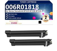 006R01818 Cartuccia Toner Compatibile per Xerox VersaLink B7125 B7130 B7135 Stampanti, con Chip, alta Capacità 35000 Pagine, Stampa Nitida,Black-2 pack