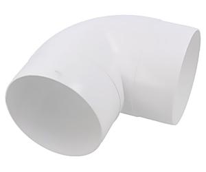 007-0216 Curva gomito rotonda bianco ABS Ø100mm 90° DOSPEL S.A.