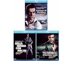 007 James Bond Collection - 3 Film in Blu-ray | Licenza di Uccidere, Dalla Russia con Amore, Thunderball | Edizione 007 con Sean Connery