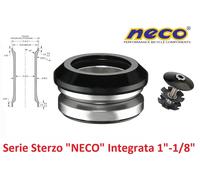 0080 Serie Sterzo NECO Integrata 1"-1/8" Nera per bici 26-28 Fixed Scatto Fisso