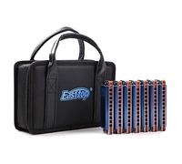 008K10 - Armonica blues a 7 tasti/12 tasti, adatta per principianti e professionisti, blu e nera, con custodia (7 tasti blu, A B, C, D, E, F), blu