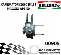 00905 CARBURATORE DELL'ORTO APE 50 SHBC 19-19CON MIX MISCELATORE + FILTRO POLINI