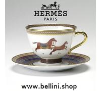 009886P HERMES CHEVAL D'ORIENT TAZZA THE' con PIATTINO N°6 / 23 cl - TEA CUP ...