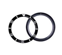 01 02 015 Anello di Inserimento Squisito, ghiera per Orologio in Ceramica con Parti di Orologi, Anello di Ricambio per Orologio da Polso antiusura per Sostituzione dell'orologio(Nero)