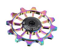 01 02 015 Ruota di Guida per deragliatore Posteriore per Bicicletta, Ruota di Guida per Bici Colorata in Ceramica Puleggia Posteriore in Lega di Alluminio per Esterni