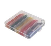 01 02 015 Soft Worm Bait Kit, Flessibile 65 pz/Scatola Riutilizzabile Soft Worm Bait Artificiale Alto Rapporto di Sale con Gomma O Ring per Bass Fishing