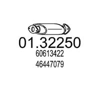 01.32250 MTS MARMITTA CENTRALE PER ALFA ROMEO 155 2.0