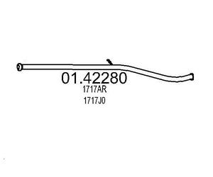 01.42280 MTS TUBO MARMITTA CENTRALE PEUGEOT 206 1.1