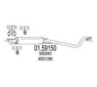 01.5915 MARMITTA CENTRRALE ASTRA 1.4 16V 98- Normale 90531286, 5852063