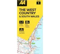 The AA Mappa stradale West Country e South Wales 01 – 1:200000 – Mappa pieghevole (3 miglia = 1 pollice)