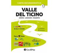 01 Valle del Ticino Arona, Legnano, Magenta. Carta escursionistica 1:50.000. Ediz. multilingue