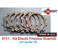 0111 - KIT DISCHI FRIZIONE Guarniti SGR per APRILIA AF1 125 Replica dal 1989