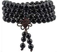 012,Braccialetto con 108 Perline Avvolte, Adatto per Uomini E Donne, Collana di Perle E Pietre Preziose, Collana di Pietre per La Meditazione Buddista Tibetana