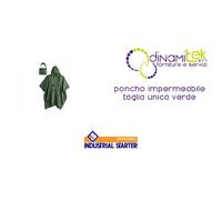 01510 PONCHO IMPERMEABILE INDUSTRIAL STARTER TAGLIA UNICA VERDE