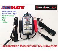 0152 - Caricabatterie Mantenitore OPTIMATE 1-DUO 12V Universale per Moto VOR