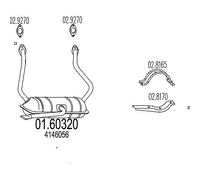 0160320 MARMITTA MTS FIAT 500 F/L COMPLETA DI GUARNIZIONI 029270 NO STAFFE NUOVA