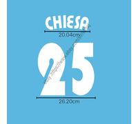 02/03 Lazio Home Name Set - Chiesa #25 Heat Transfer Patch Custom Name Set