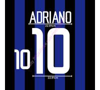 02-04 Inter Milan Home Name Set ADRIANO #10 Patch Trasferimento Calore Fan Ma...