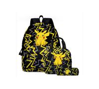 (02, 3 pezzi) Zaino PokÃ©mon Pikachu, borsa per il pranzo, astuccio, set regalo per bambini